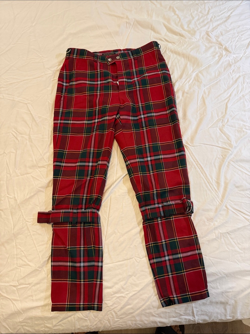 Burberry Red Green Plaid Skort-Legging - Picture 6 of 7
